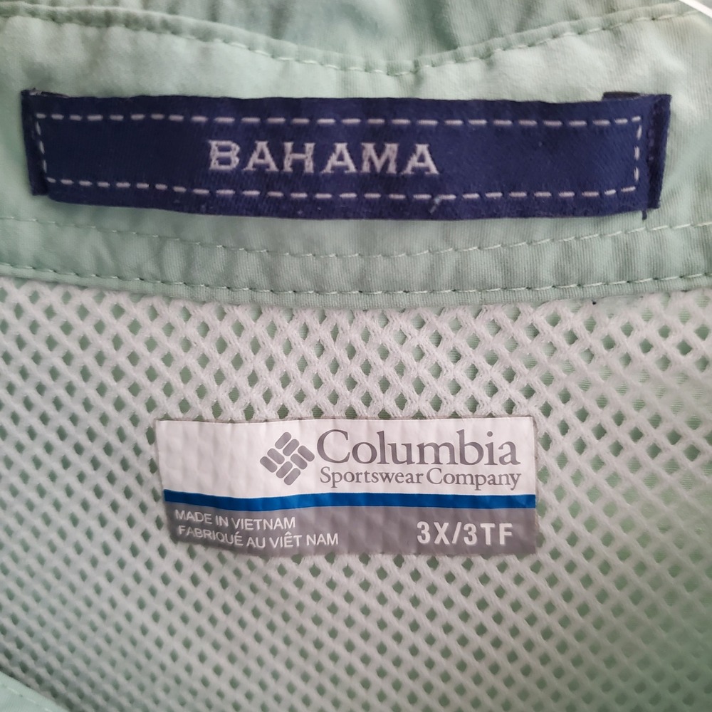 Lot of 2 Columbia Fishing Shirt Mens 3X Blue Green PFG Bahama Vented Omni Shade - Picture 8 of 10